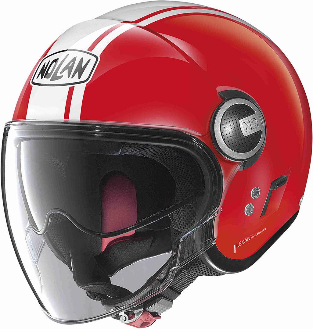 Nolan N21 Visor 06 Dolce Vita Casco Jet - Blanco Rojo (L)