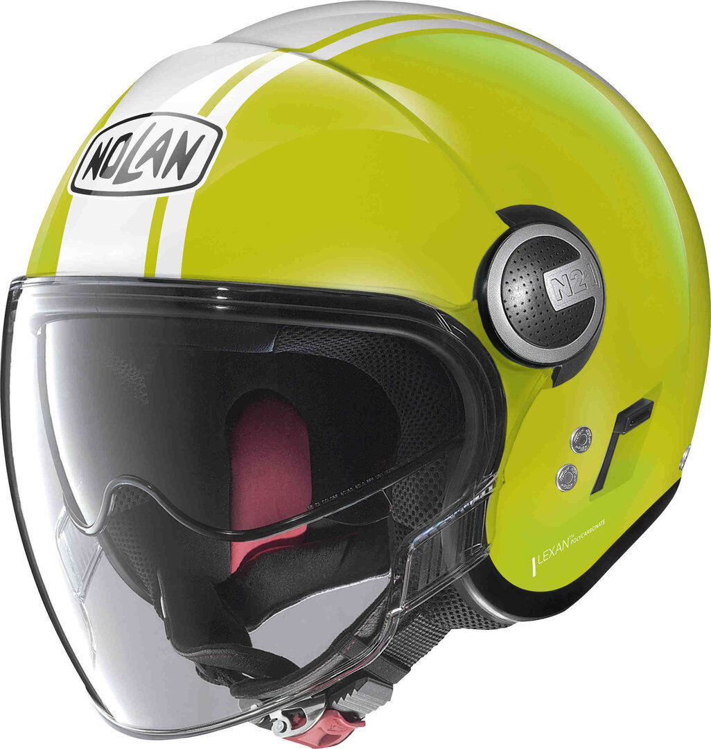 Nolan N21 Visor 06 Dolce Vita Casco Jet - Blanco Amarillo (XS)