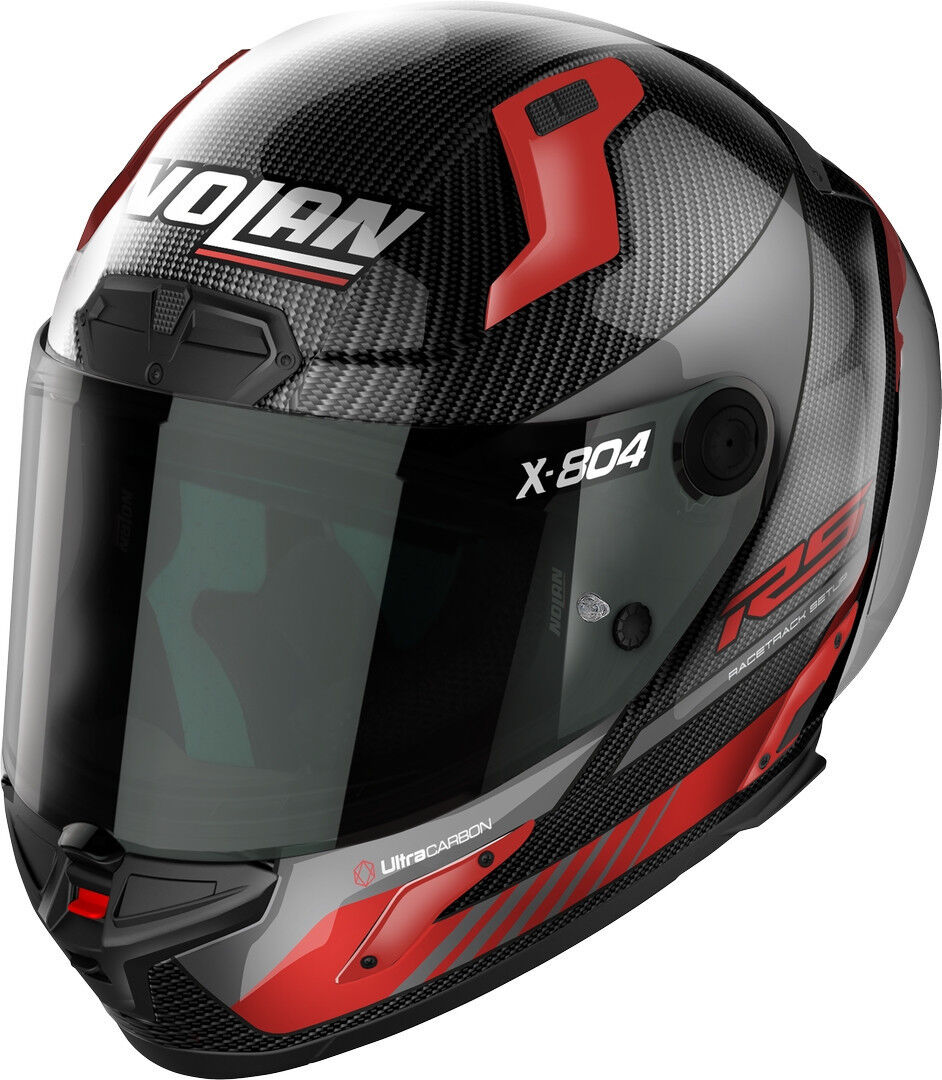 Nolan X-804 RS Ultra Carbon Hot Lap Casco - Negro Gris Rojo (2XL)