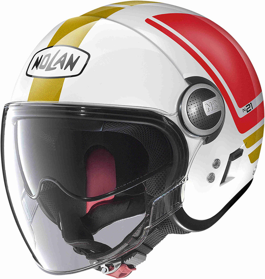 Nolan N21 Visor 06 Flybridge Casco Jet - Blanco Rojo Verde Oro (S)