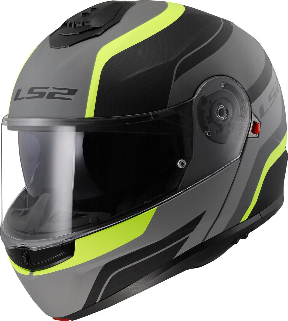 LS2 FF908 Strobe II Monza Casco - Negro Gris Amarillo