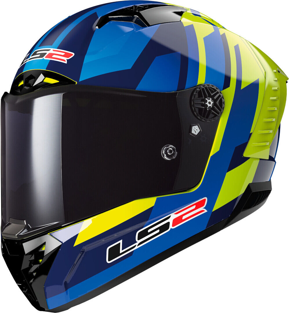 LS2 FF805 Thunder Carbon Gas Casco - Azul Amarillo (2XL)