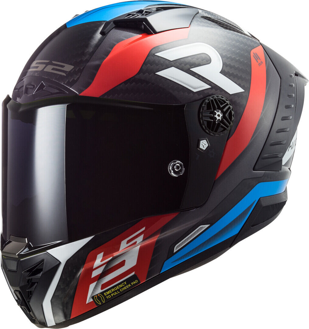 LS2 FF805 Thunder Carbon Supra 06 Casco - Negro Rojo Azul