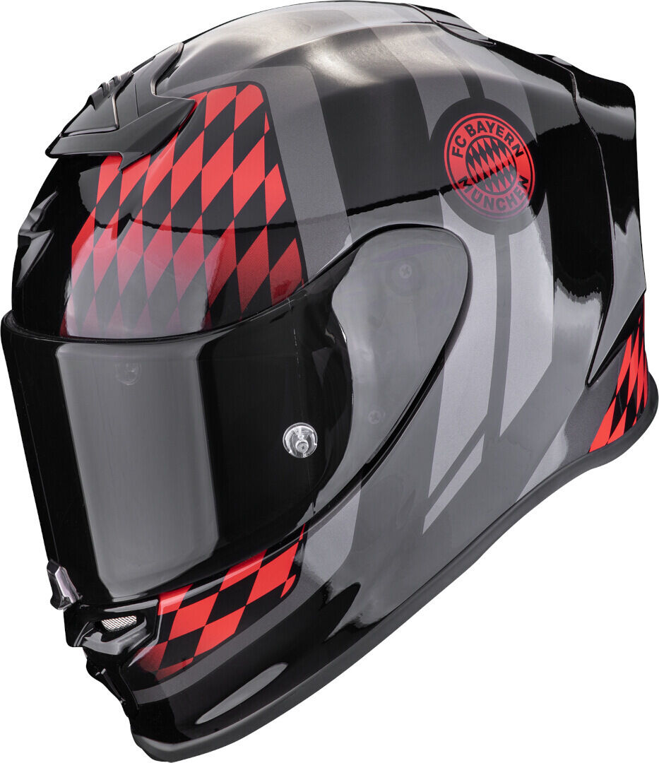 Scorpion Exo-R1 Evo Air FC Bayern Casco - Negro Gris Rojo (XL)