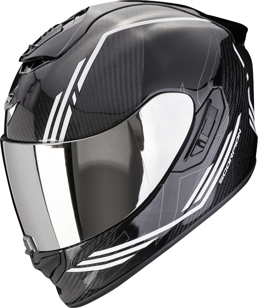 Scorpion Exo-1400 Evo 2 Carbon Air Reika Casco - Negro Blanco (S)