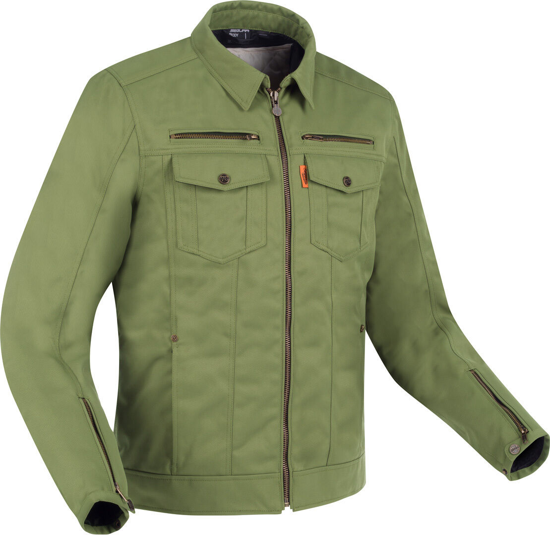 Segura Patrol Chaqueta textil impermeable para motocicleta - Verde Marrón (2XL)