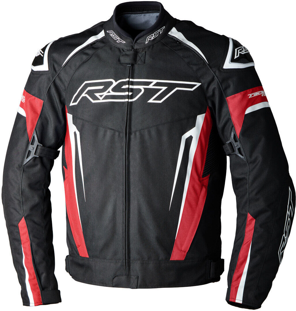 RST Tractech EVO 5 chaqueta textil impermeable para motocicletas - Negro Rojo (XL)