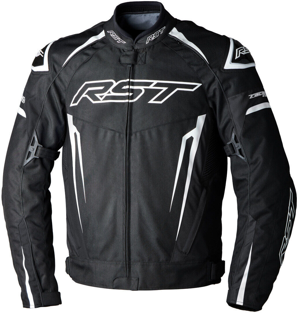 RST Tractech EVO 5 chaqueta textil impermeable para motocicletas - Negro Blanco (S)