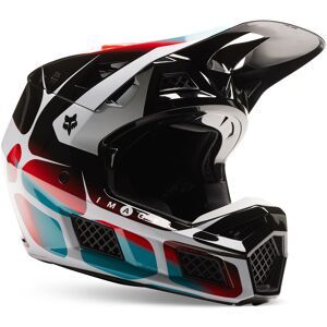 Fox V3 RS Syz Mips Casco de motocross - Negro Blanco (XL)