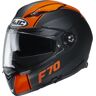 HJC F70 Mago Casco - Negro Naranja (XS)