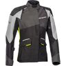 Ixon Balder Chaqueta textil damen motocicleta - Negro Gris Amarillo (M)