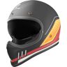 Bogotto FF980 EX-R Casco Caferacer Cross - Negro Rojo Amarillo (2XL)