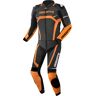 Bogotto Misano Traje de cuero para motocicleta de dos piezas - Negro Naranja (56)