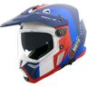 FC-Moto Merkur Pro Air Casco de enduro - Blanco Rojo Azul (L)