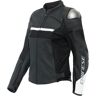 Dainese Rapida Chaqueta de cuero para motocicleta para damas - Negro Blanco (44)