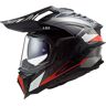 LS2 MX701 C Explorer Frontier G Casco de motocross - Negro Rojo (XS)