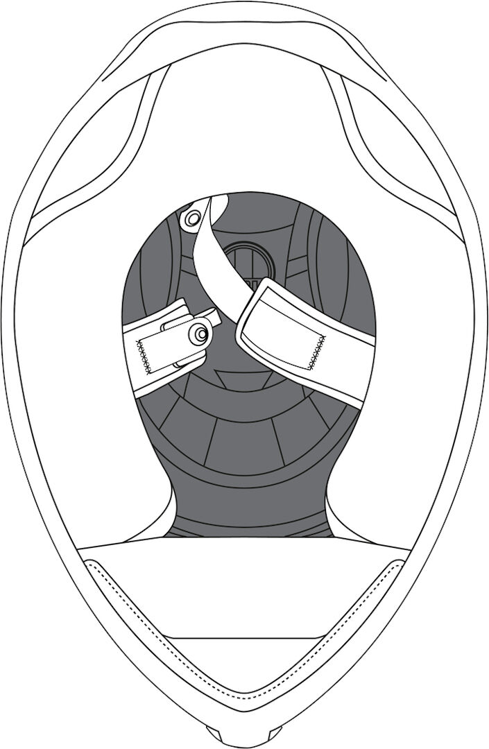AGV K-6/K-6 S Almohadillas de corona para casco - Negro (XS)
