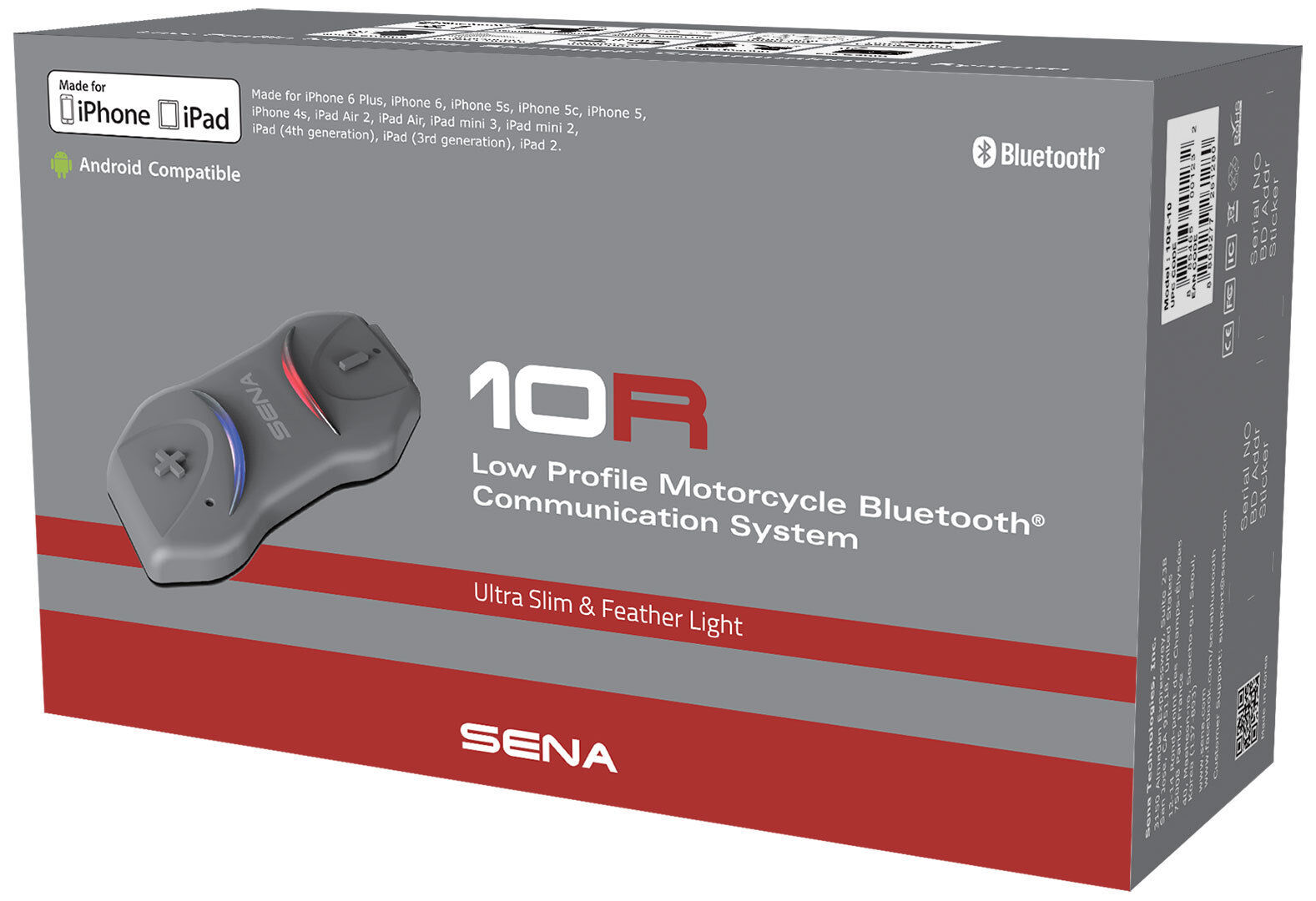 Sena 10R Bluetooth Communication System Single Pack Paquete individual del sistema de comunicación Bluetooth