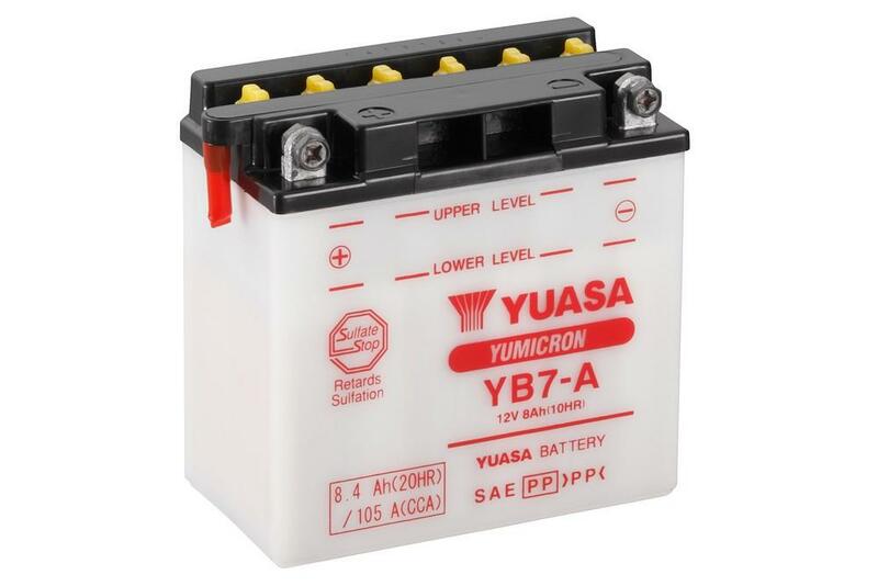 YUASA Batería  Convencional Sin Acid Pack - YB7-A Batería sin paquete ácido -  (135 mm)