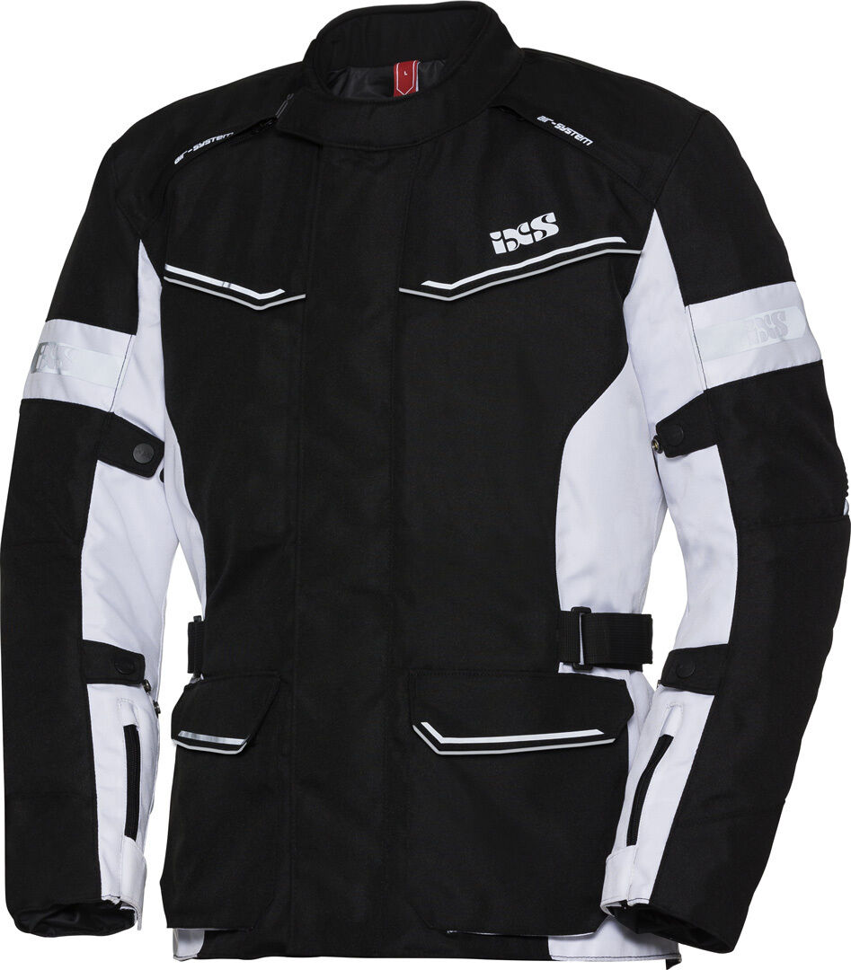 IXS Tour Evans-ST Chaqueta textil para motocicletas de señoras - Negro Blanco (3XL)