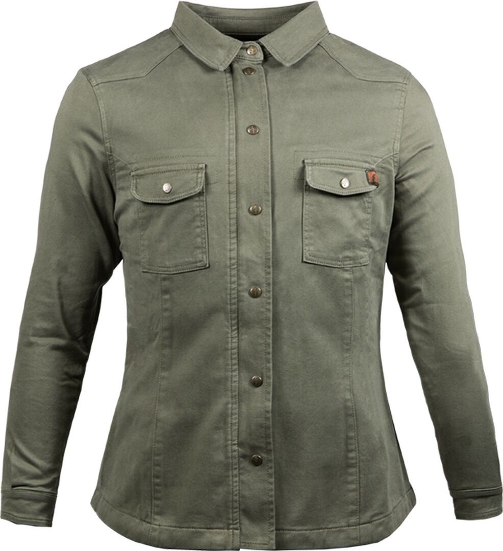 John Doe Motoshirt XTM Camisa de moto de señoras - Verde (XL)