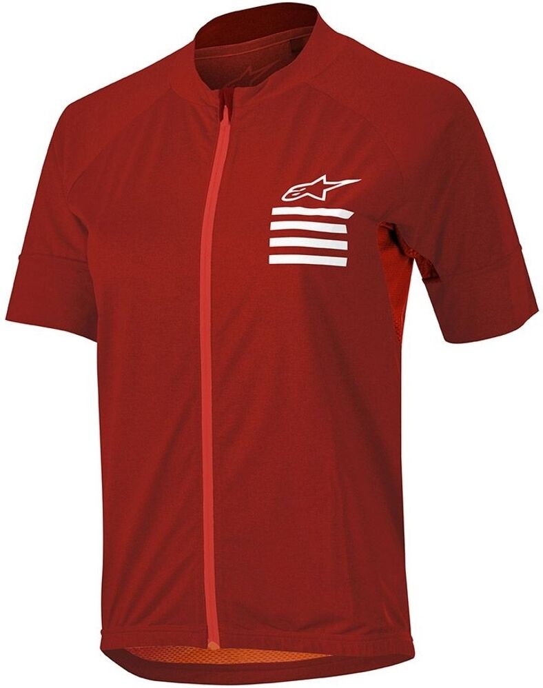 Alpinestars Stella Trail Full Zip SS Ladies Bicycle Jersey - Rojo (M)