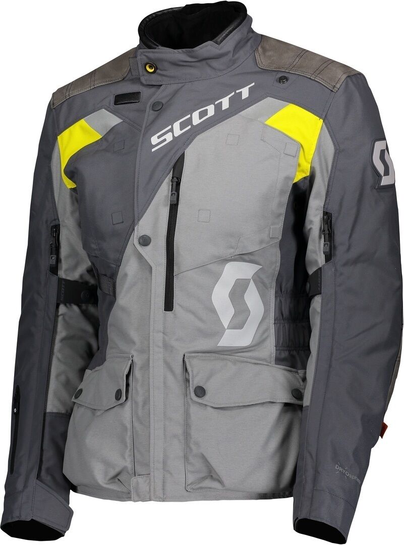 Scott Dualraid Dryo Chaqueta textil de la motocicleta de las señoras - Gris Amarillo (40)