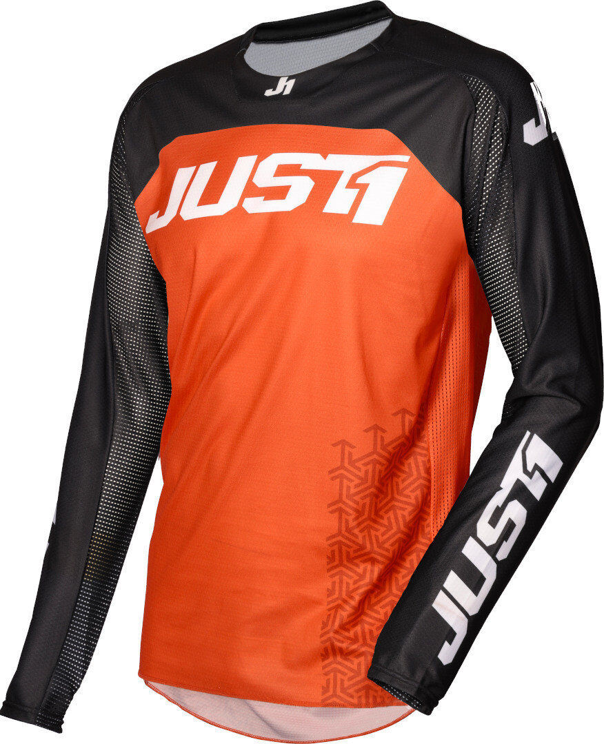 Just1 J-Force Terra Jersey de Motocross - Negro Naranja (S)