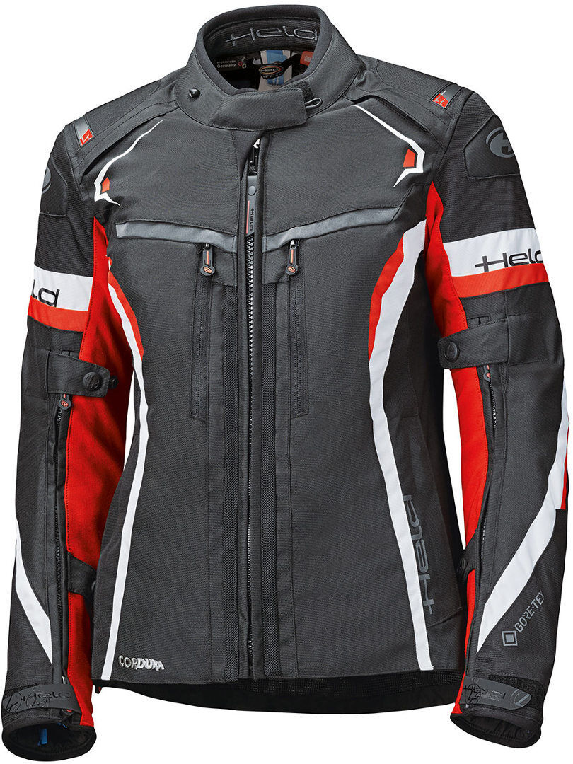 Held Imola ST Chaqueta textil de la motocicleta de las señoras - Negro Blanco Rojo (M)