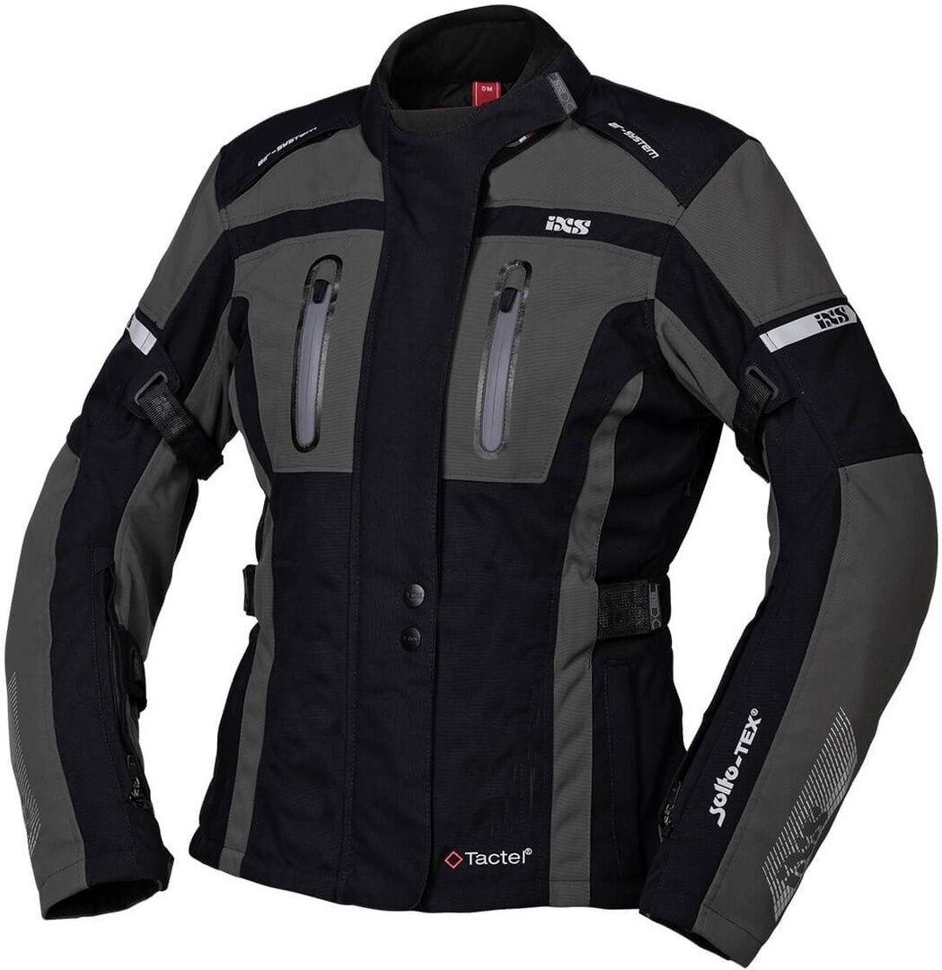 IXS Tour Pacora-ST Chaqueta textil para motocicletas de señoras - Negro Gris (M)