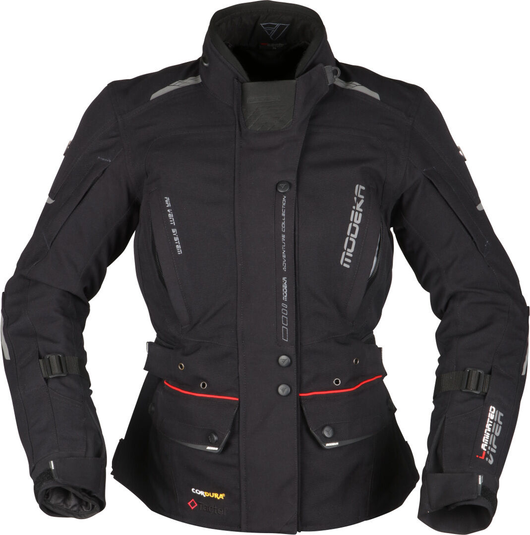 Modeka Viper LT Chaqueta textil para motocicletas de señoras - Negro (40)