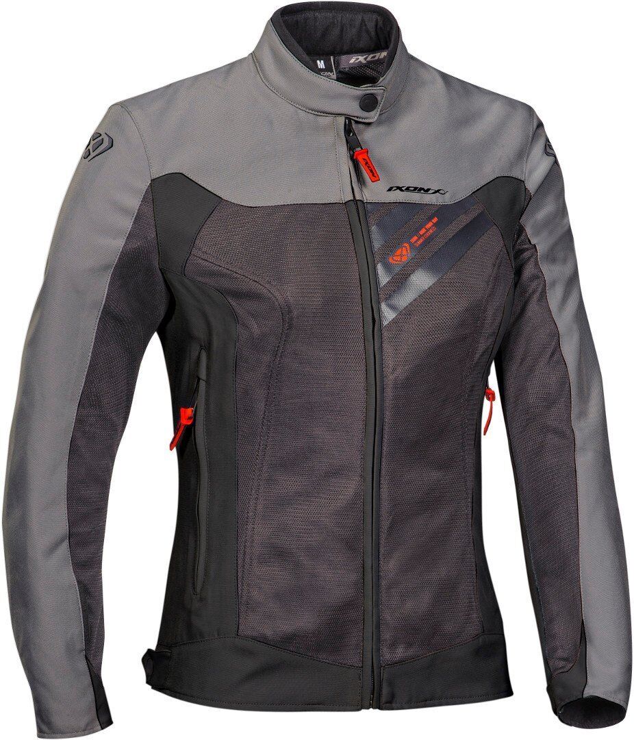 Ixon Orion Chaqueta textil para motocicletas de señoras - Negro Gris (XS)