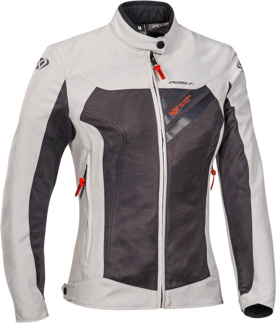 Ixon Orion Chaqueta textil para motocicletas de señoras - Negro Gris (2XL)