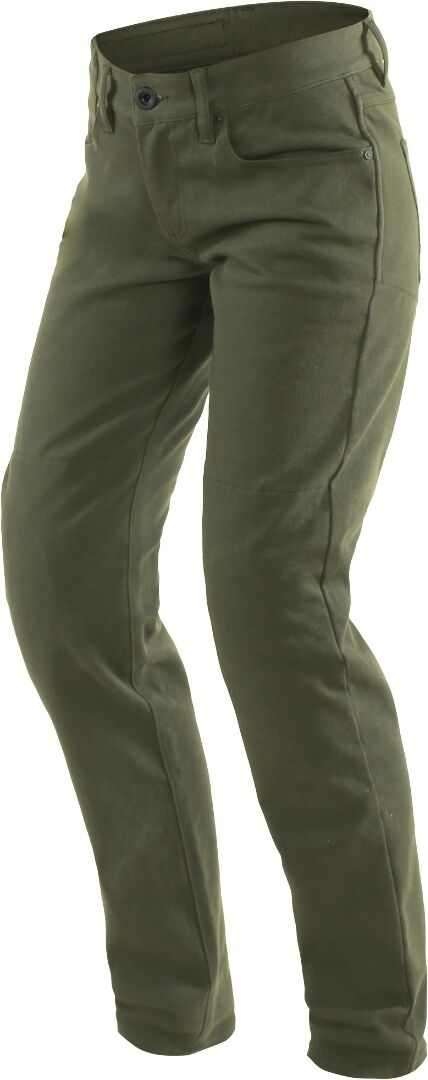 Dainese Casual Slim Pantalones textiles para motocicletas para damas - Verde (3XL)
