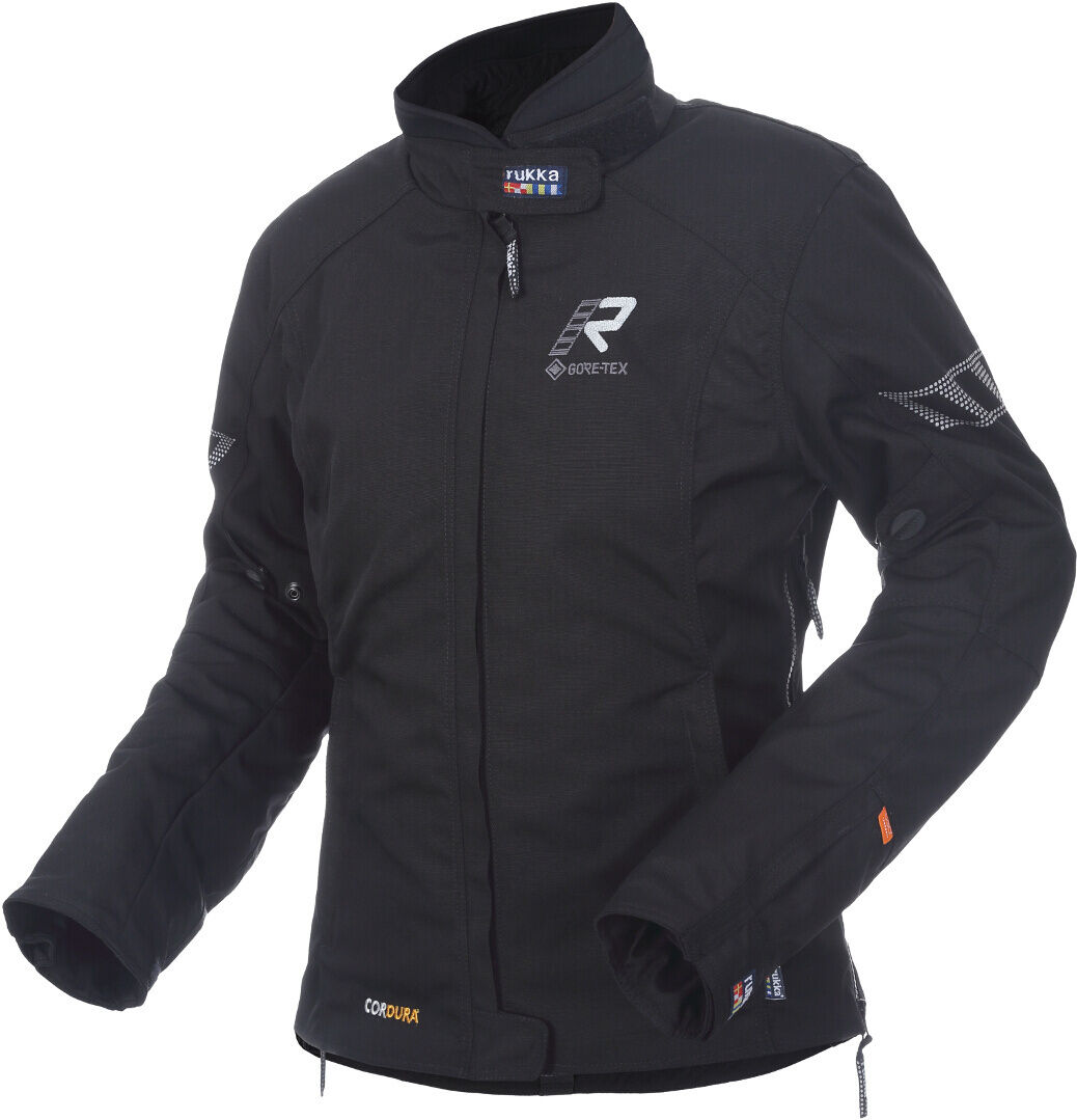 Rukka Start-R Chaqueta textil de la motocicleta de las señoras - Negro Plata (46)