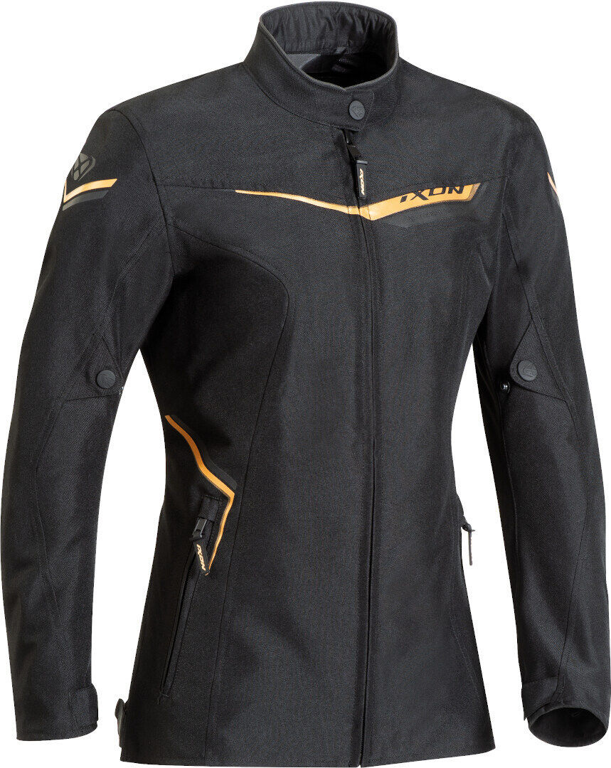 Ixon Slash Chaqueta textil de la motocicleta de las señoras - Negro Oro (XS)