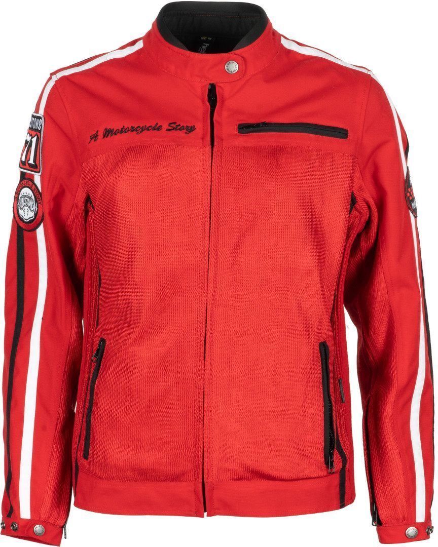 Helstons Queen Mesh Chaqueta textil de la motocicleta de las señoras - Rojo