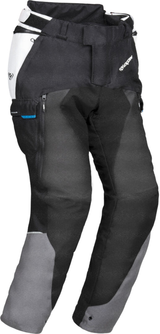 Ixon Balder Pantalones textiles para motocicletas - Negro Gris Azul (L)