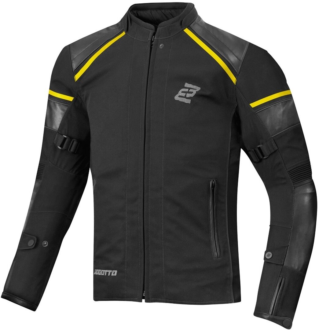 Bogotto Blizzard-X chaqueta textil impermeable para motocicletas - Negro Amarillo (3XL)