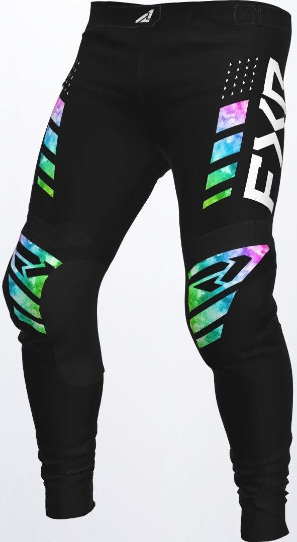 FXR Podium Colored Pantalones de motocross - Negro Verde (34)