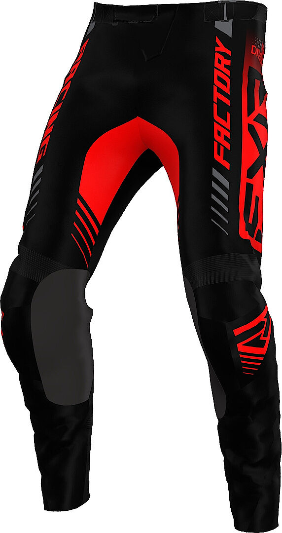 FXR Clutch Pro 2023 Pantalones de motocross - Negro Rojo (34)