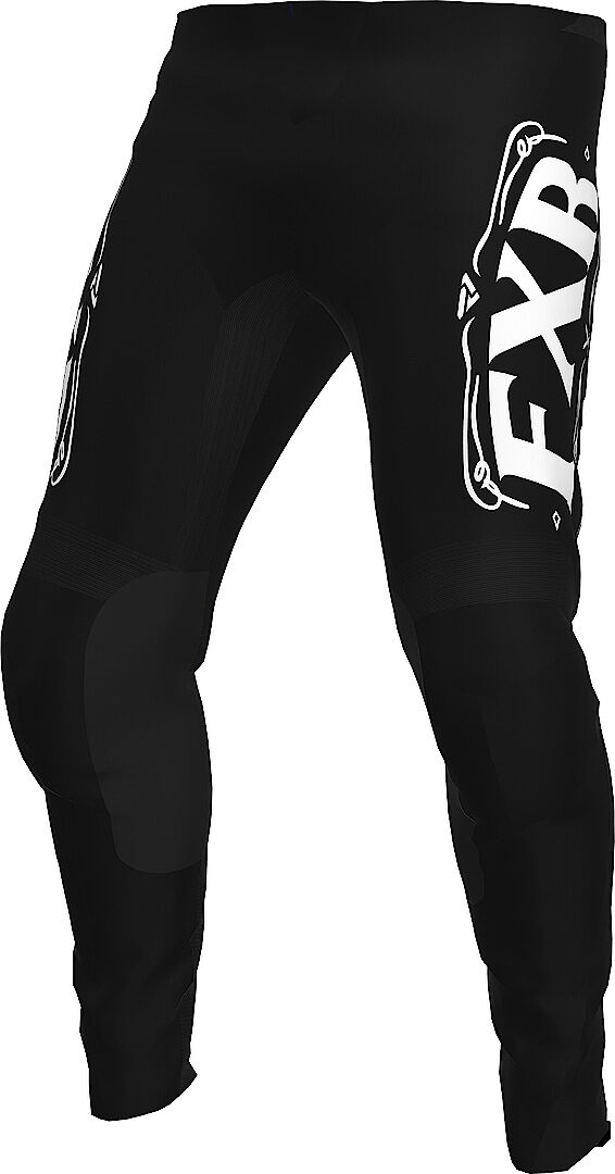 FXR Clutch Conquer Pantalones de motocross - Negro Blanco (30)