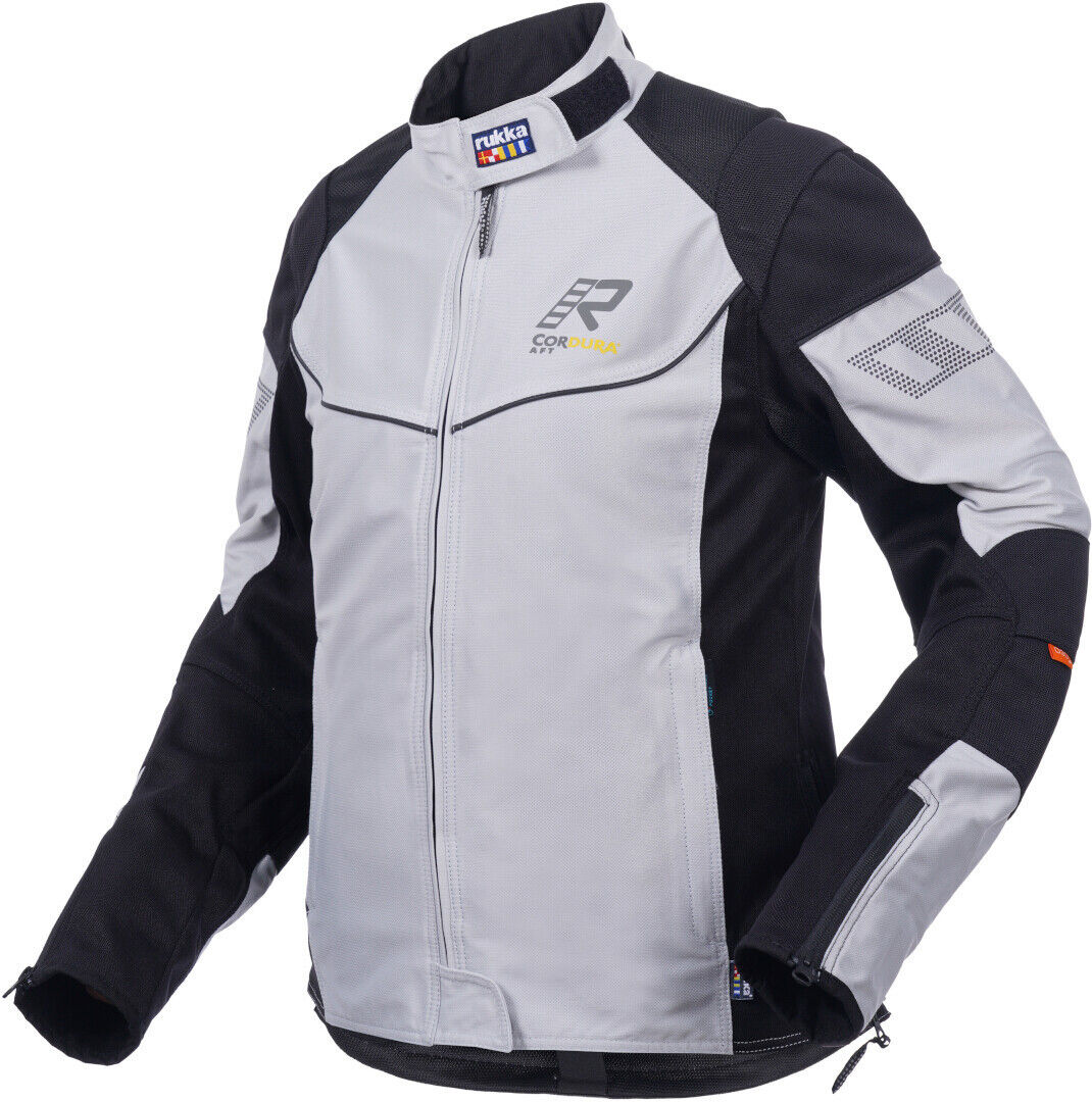 Rukka Airgobina Chaqueta textil de motocicleta para damas - Negro Gris (40)