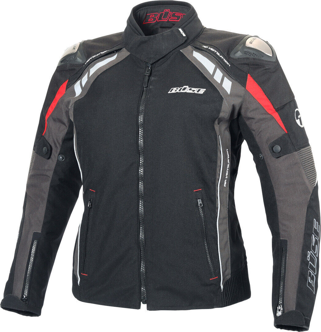 Büse B.Racing Pro Chaqueta textil de motocicleta para damas - Negro Gris (42)