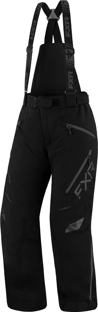 FXR Edge Pantalones babero para motos de nieve para damas - Negro (2XL 3XL)