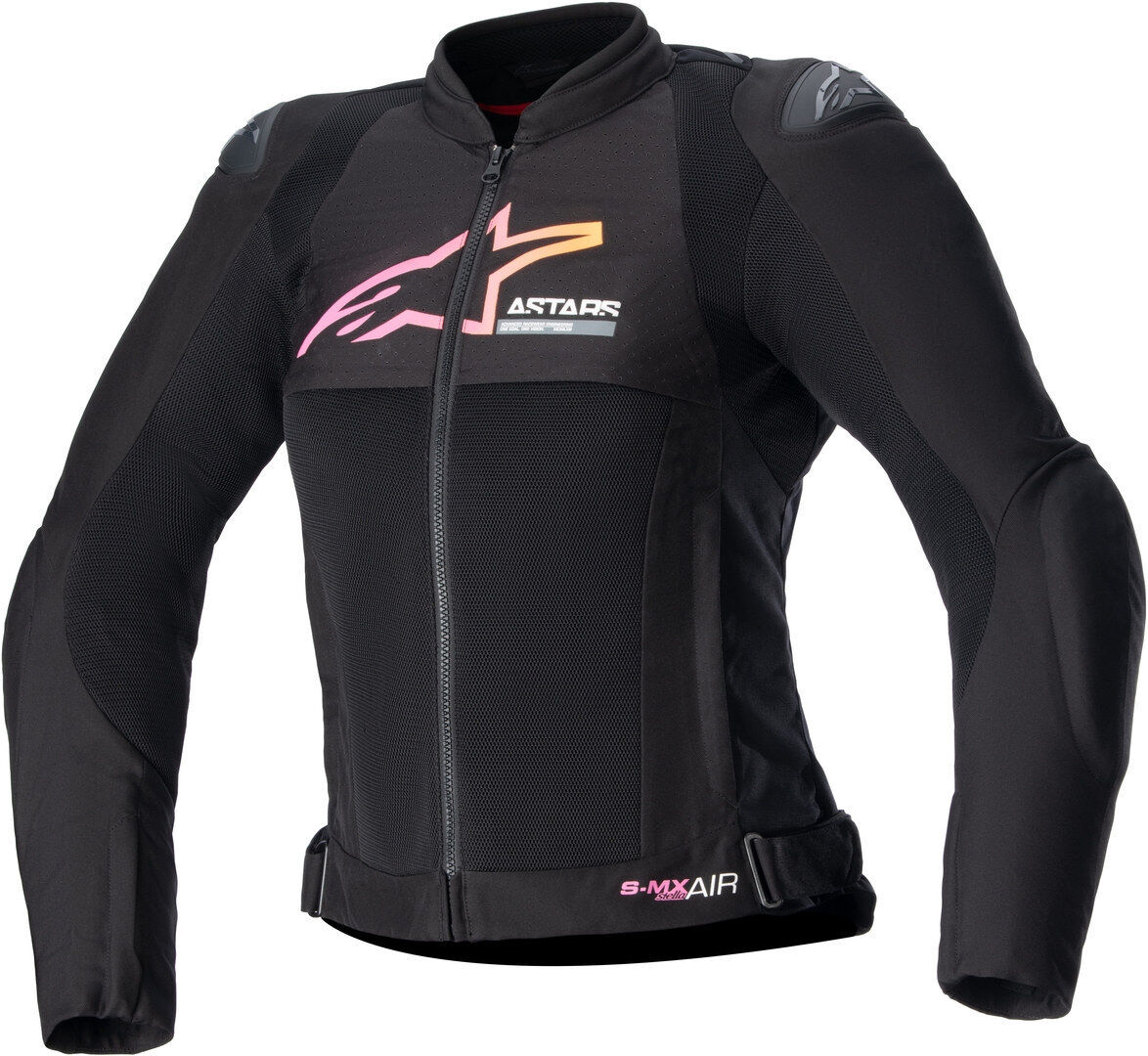 Alpinestars Stella SMX Air Chaqueta textil de motocicleta para damas perforada - Negro Rosa (XS)