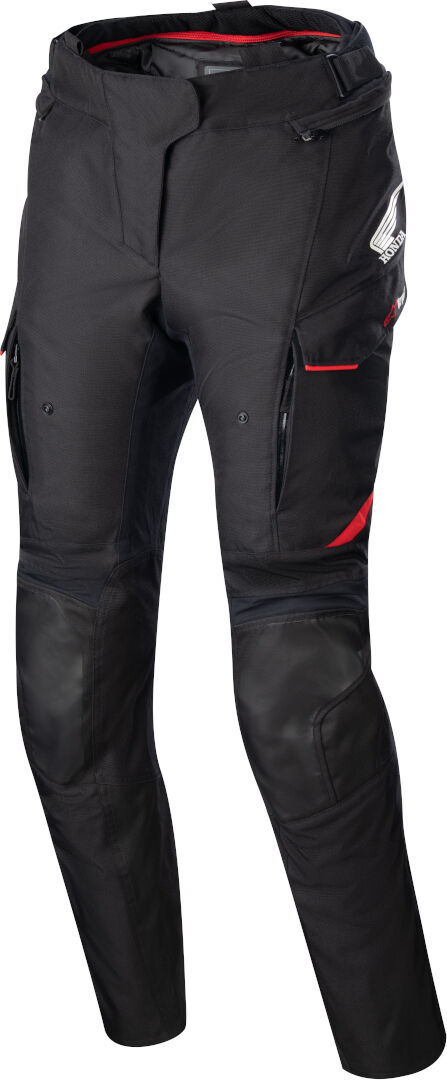 Alpinestars Stella Andes V3 Drystar Pantalón textil de motocicleta para damas - Negro Rojo (2XL)