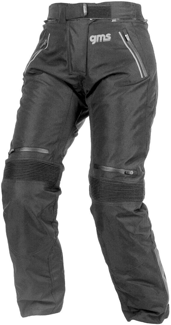 gms Highway 3 Pantalones textiles de motocicleta para damas - Negro (XL)