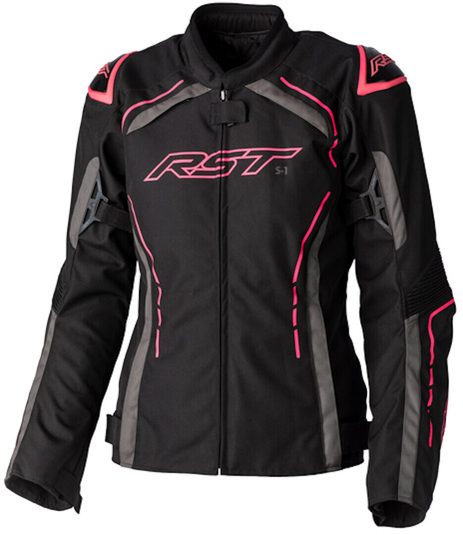RST S-1 Chaqueta textil de motocicleta para damas - Negro Rosa