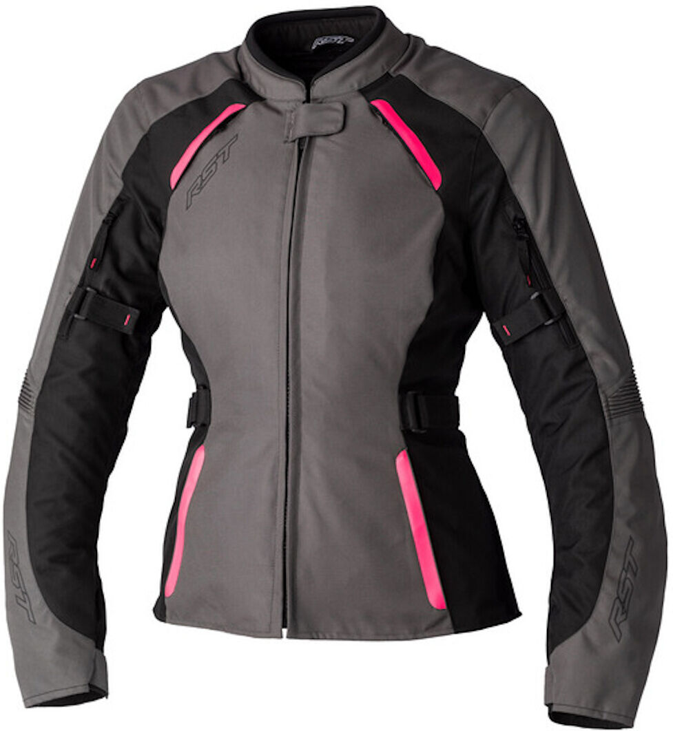 RST Ava chaqueta textil impermeable para damas - Gris Rosa (S)